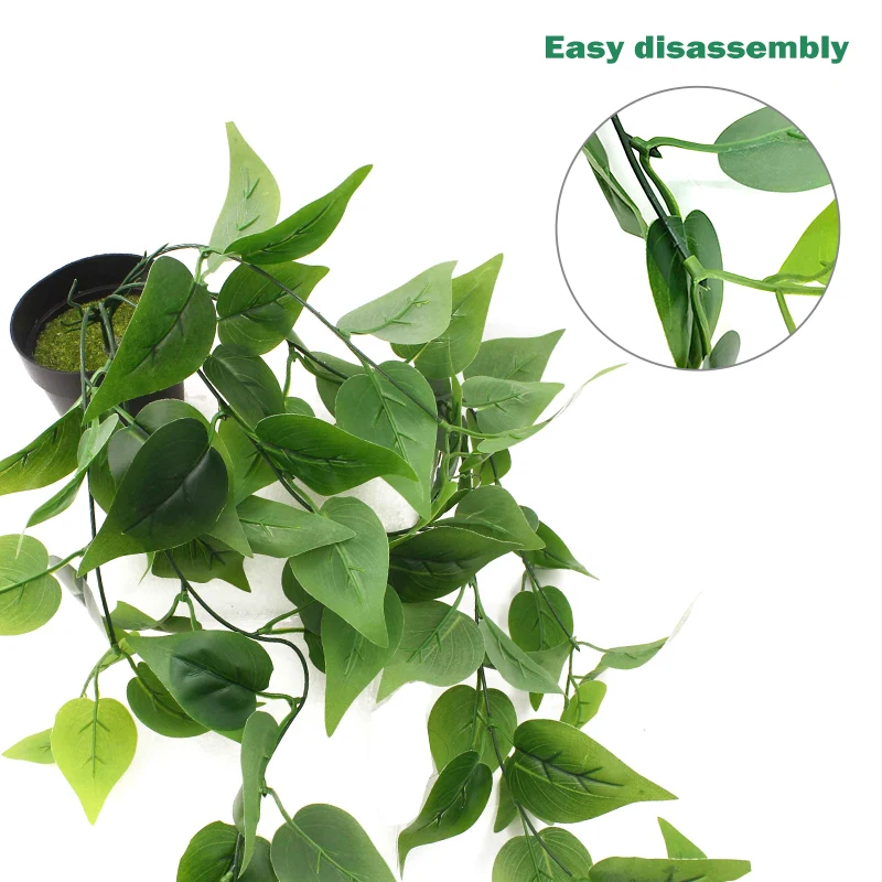 Tizen Manufacturer Wholesale Factory Price Foliage Wall Hanging Plants Wisteria  Artificial Ivy Vines