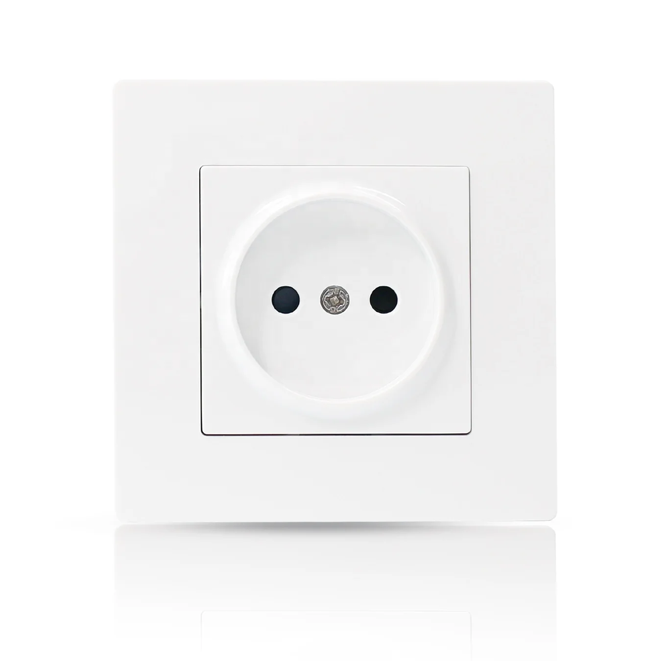 Russia Type European Standard White Black Gold Grey Color Flame Retardant PC Wall Plate 16A Single Wall Socket For Residential