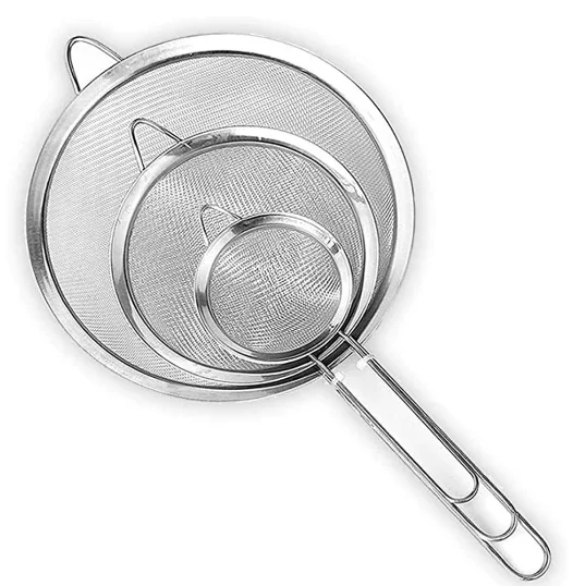 Набор из 3 Ситек из нержавеющей стали для сита для чая, кофе