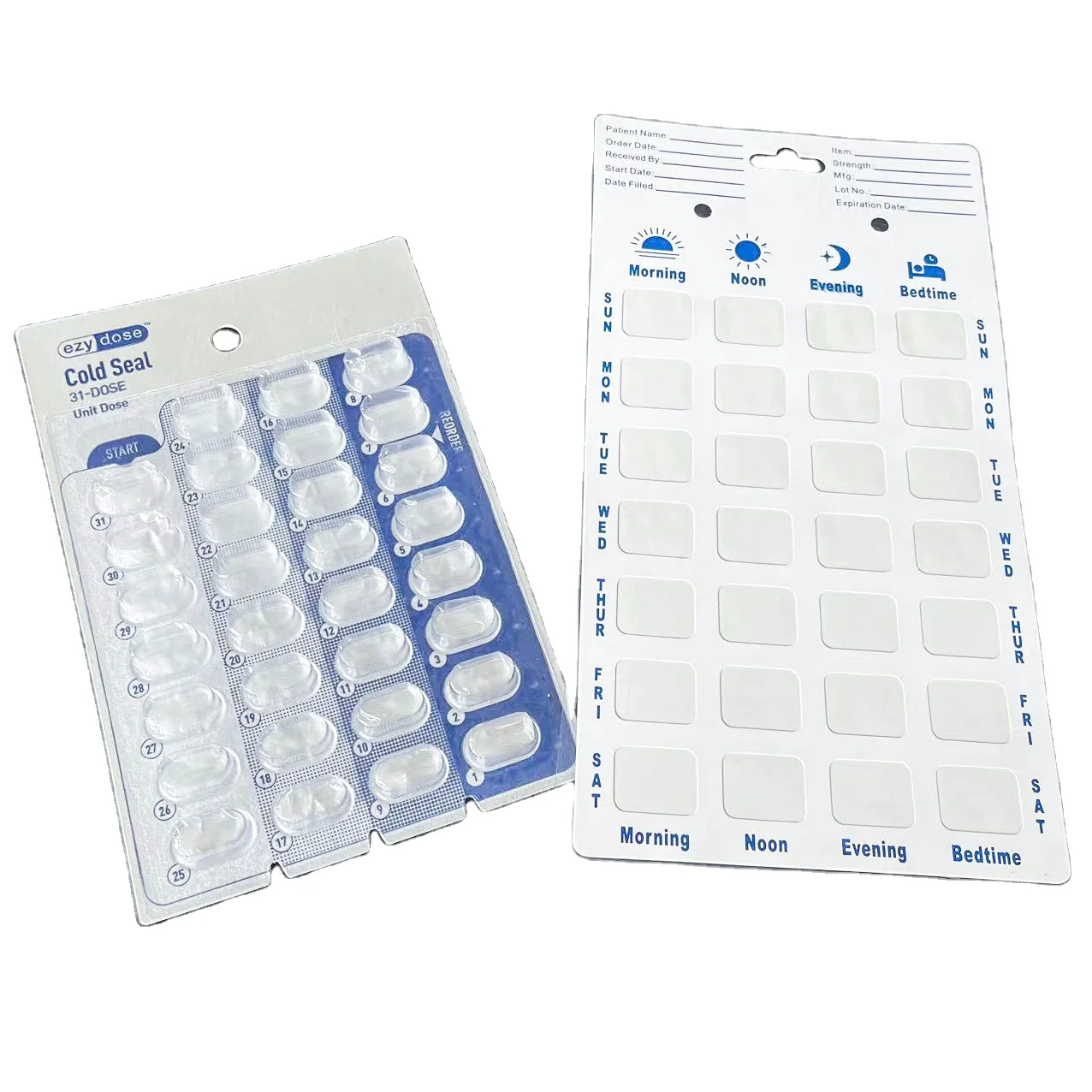 Customized Clear 7 Days Weekly Medication Pack Tray Capsules Pill Plastic Blister Packaging Tray Manufacturer