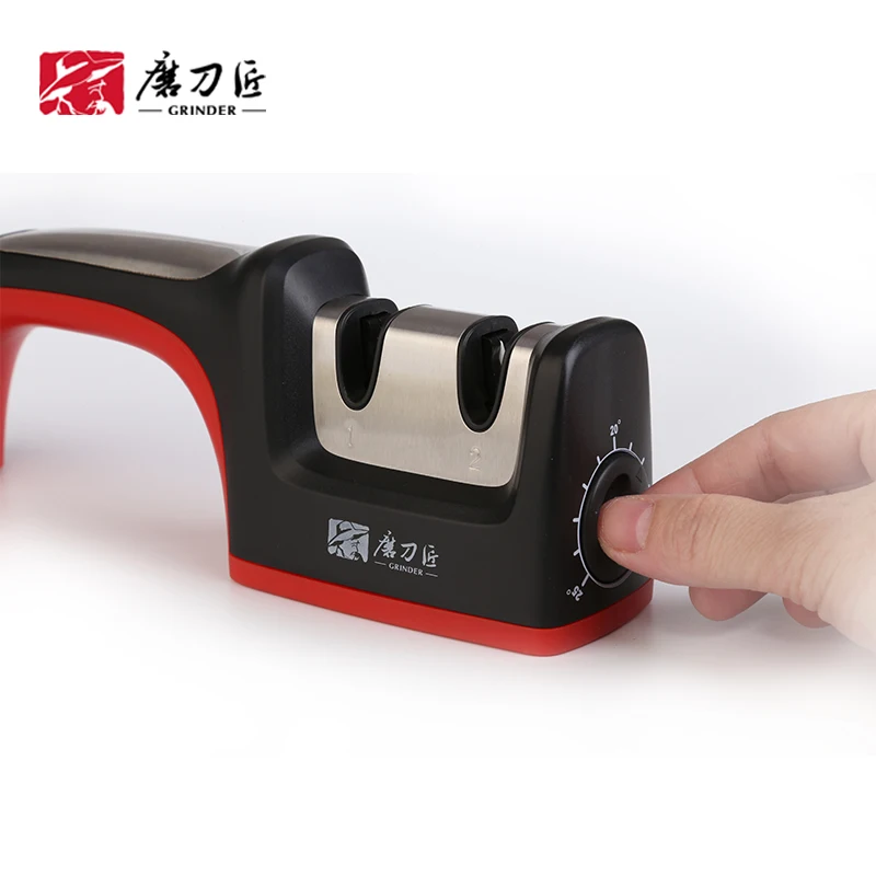 Adjustable Manual Kitchen 2 Stage Sharpening China Fashional Knife Sharpen Stainless Steel Knife Sharpener