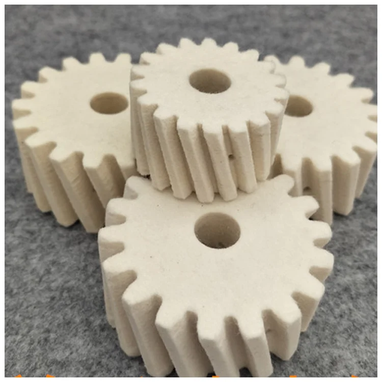 Special Offer Industrial Use Oil Absorbing Pure Felt Grinding Wheel Spur Gear White Wool Felt Gear For Machinery