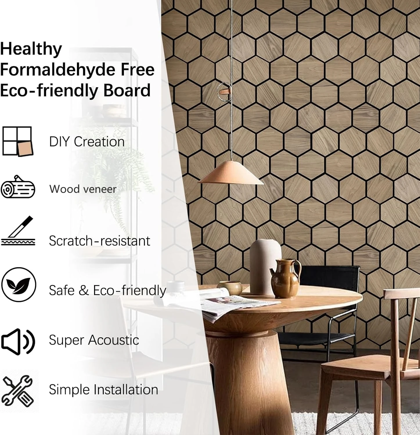 hexagonal wooden acoustic panels hexagon wood akupanel wood veneer hexagon acoustic wall panel