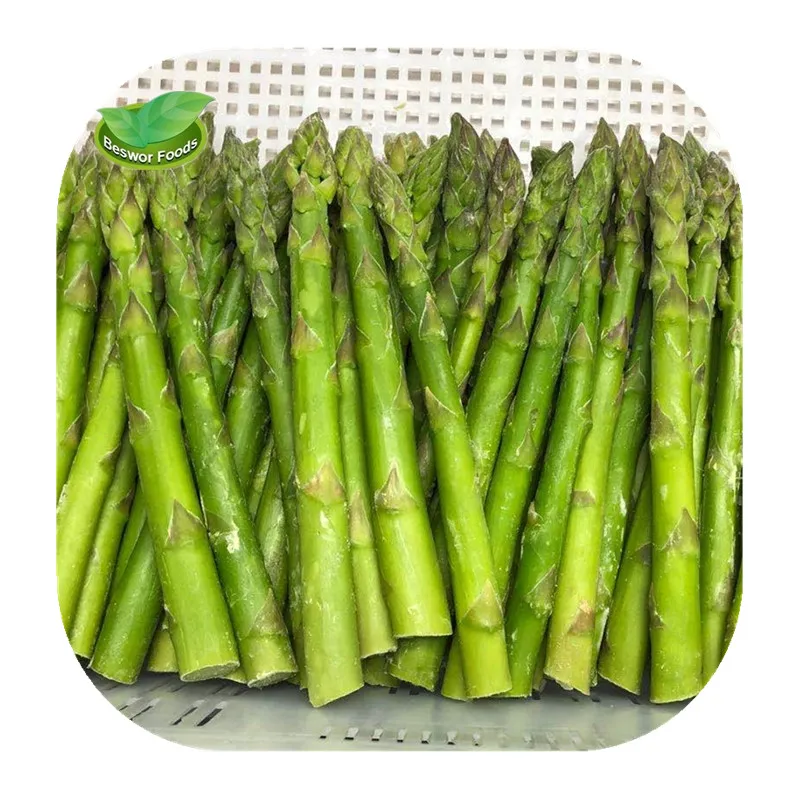 Hot sale 2022 crop Quick freezing frozen green asparagus spears for export from China