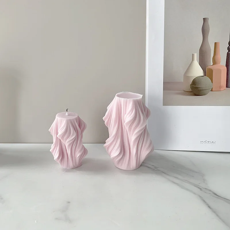 M3139 Hot Spiral Candle Mold Modern Geometry Wax Candle Molds Silicone Mold for DIY Candle Making