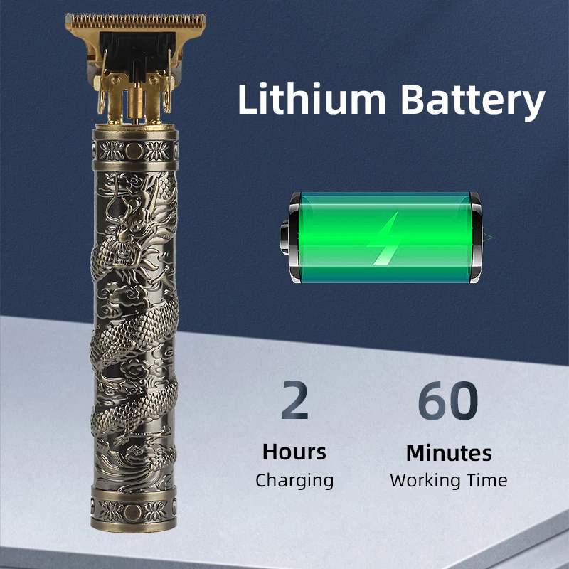 Best Price USB Cordless Hair Cut Machine Plastic Vintage Dragon T9 Electric Hair Clipper Trimmer