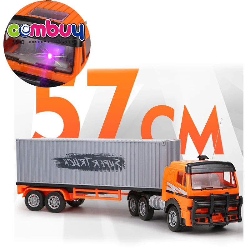Electric lighting musical remote control game 4 channel model rc toy container truck