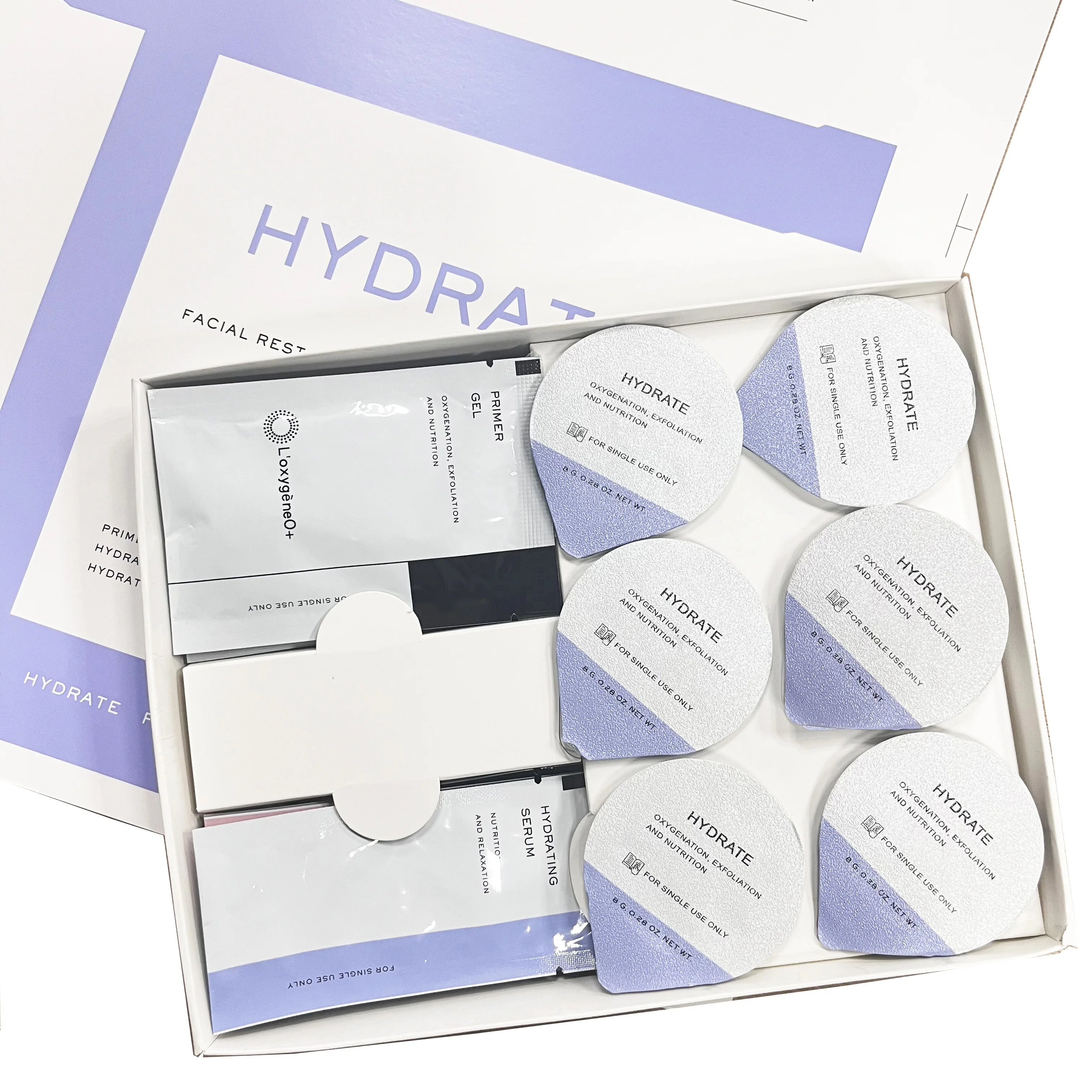 Skin Rejuvenation Co2 Small Bubble Oxygen Gel Kit Facial Kits Pods For Skin Whitening Serums