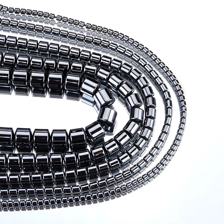 Оптовая продажа, гематитовые барабанные бусины, гематитовые бусины на заказ