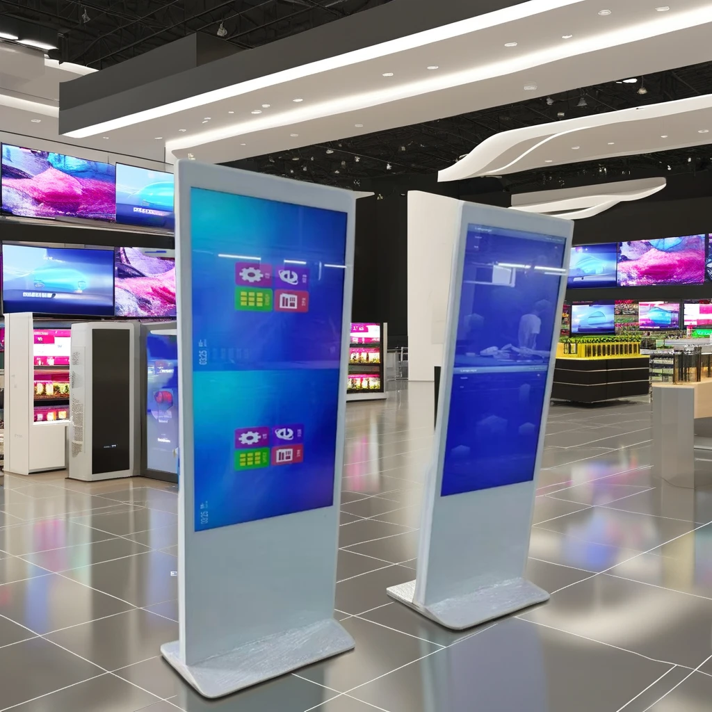 KINGONE 32-75 Inch Indoor Interactive LCD Kiosk Touch Screen Digital Advertising Display Board Retail Store Video Elevator TV