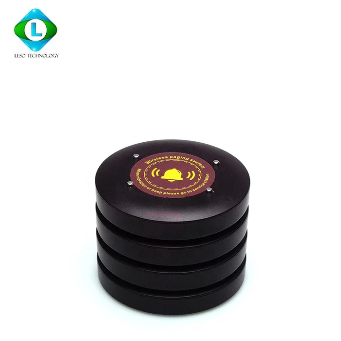 SU-668 Pager Restaurant Calling System Wireless Guest Paging Queuing System Pager for Guests 1 Transmitter+10 Coaster Pagers