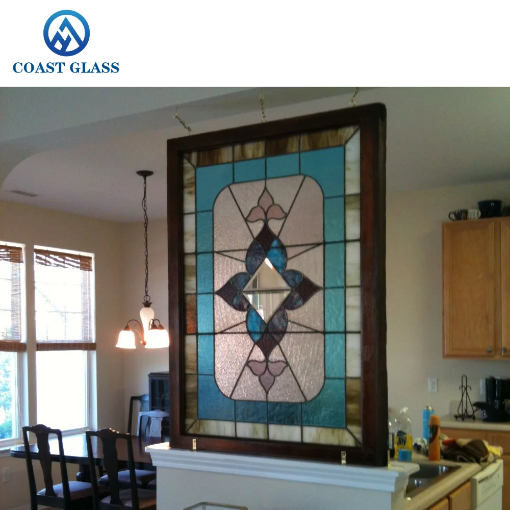 Stained Decorative Glass Customized Decoration Colorful Decorative Panel Glass for Building Roof Church