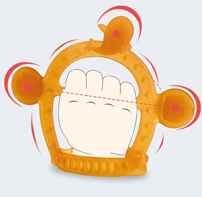 YDS Baby Products BPA Free 3D Whale Teething Toy Silicone Teether Baby Teething Wearable Wristband Teether