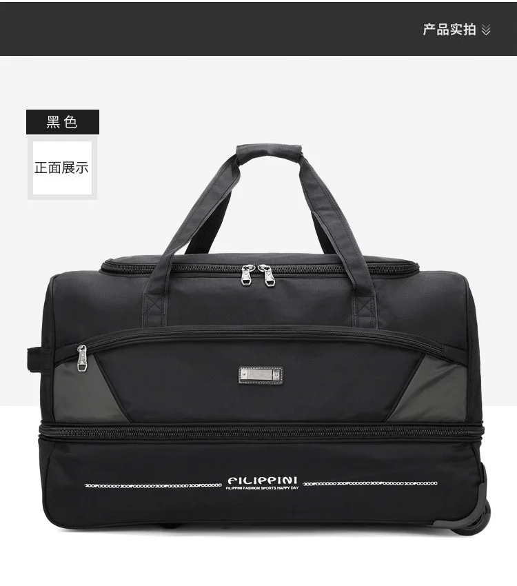 2024 New Unisex Oxford Cloth Trolley Luggage Bags Spinner Wheels TSA Lock Zipper Opening Organized Large Size Travel Suitcases