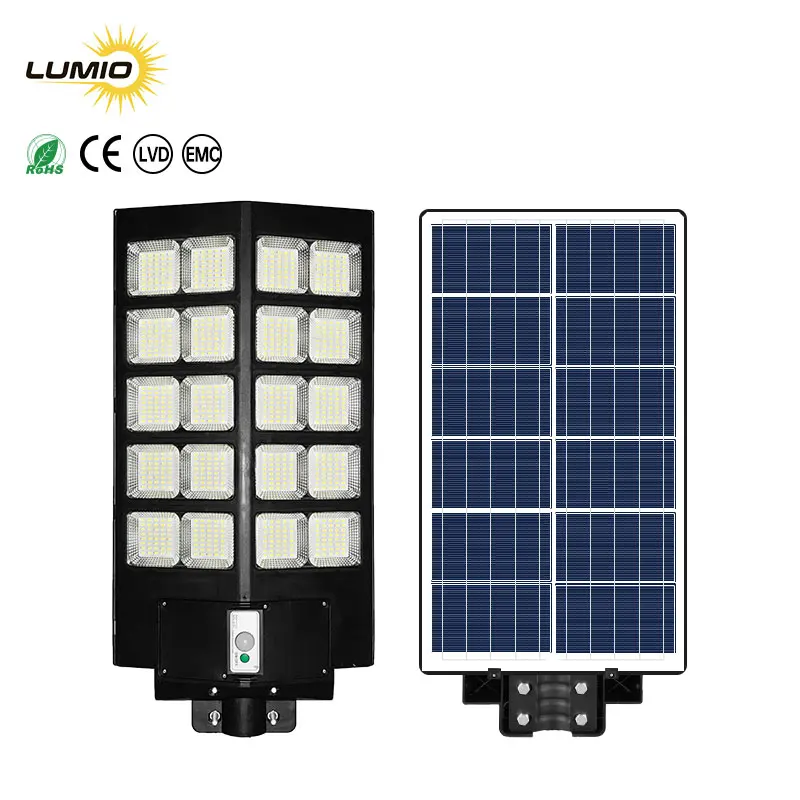 High-Pressure Sodium LED Streetlights 600W 1000W Outdoor IP65 Solar Powered with CE Certified Garden Road Highway ABS Lamp Body