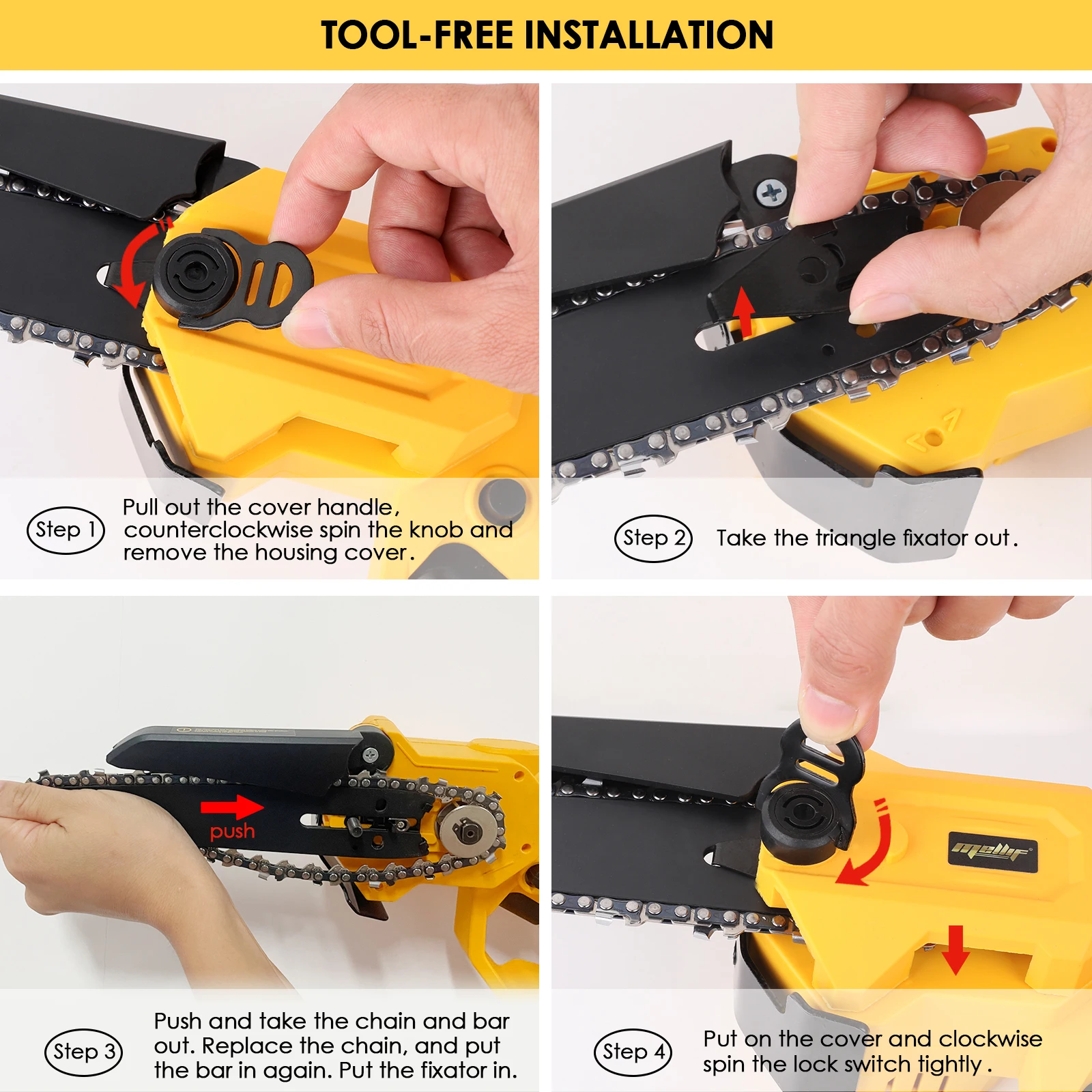 Цепная пила Mellif 6 дюймов для DEWALT 18 в 20 60 гибкая аккумуляторная беспроводная бесщеточная цепная электрические ножницы prunner