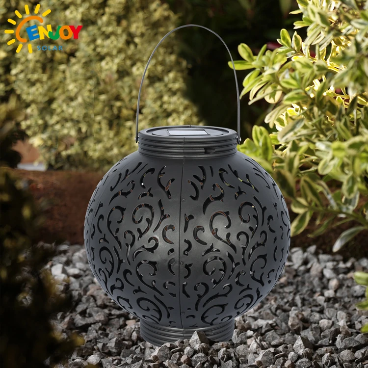 Amazon хорошо продаваемый Солнечный фонарь, подвесные садовые наружные светильники, металлическая Водонепроницаемая светодиодная настольная лампа, декоративная