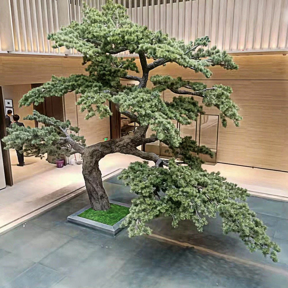 SPSS3 Customized Large Indoor Simulation Podocarpus Plant Ornamental Trees Plant Artificial Pine Trees Artificial Trees