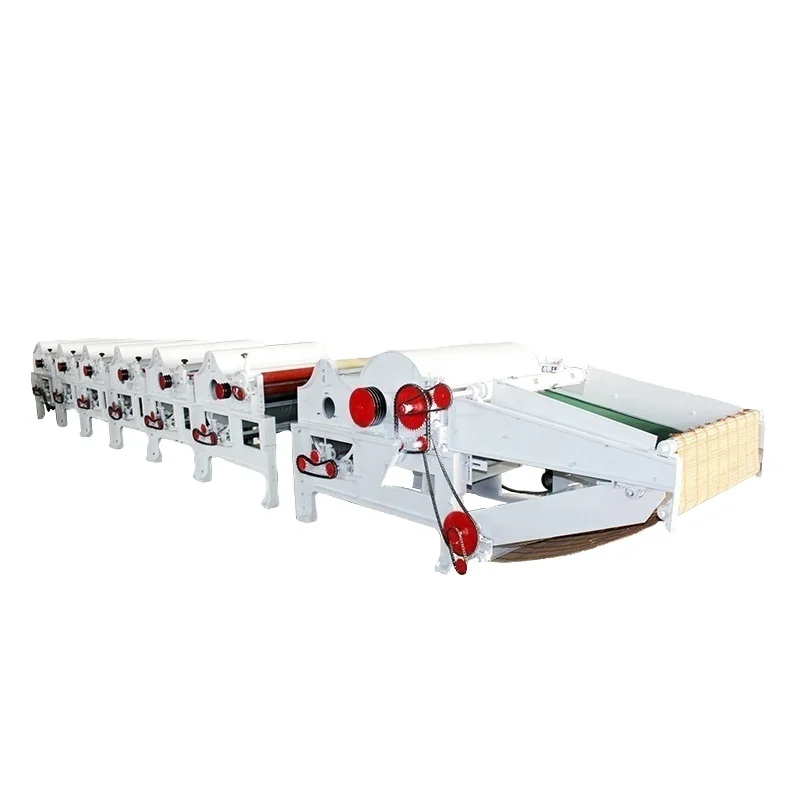 Opening textile recycling machine from fabric waste to cotton