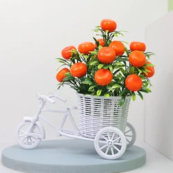 Amazon silk peony bouquets artificial flowers cheap family wedding flowers Christmas fruit bicycle decorations display