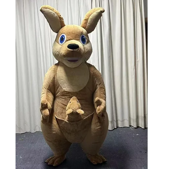 Cheaper High Quality Walking Plush inflatable kangaroo mascot costume for adults