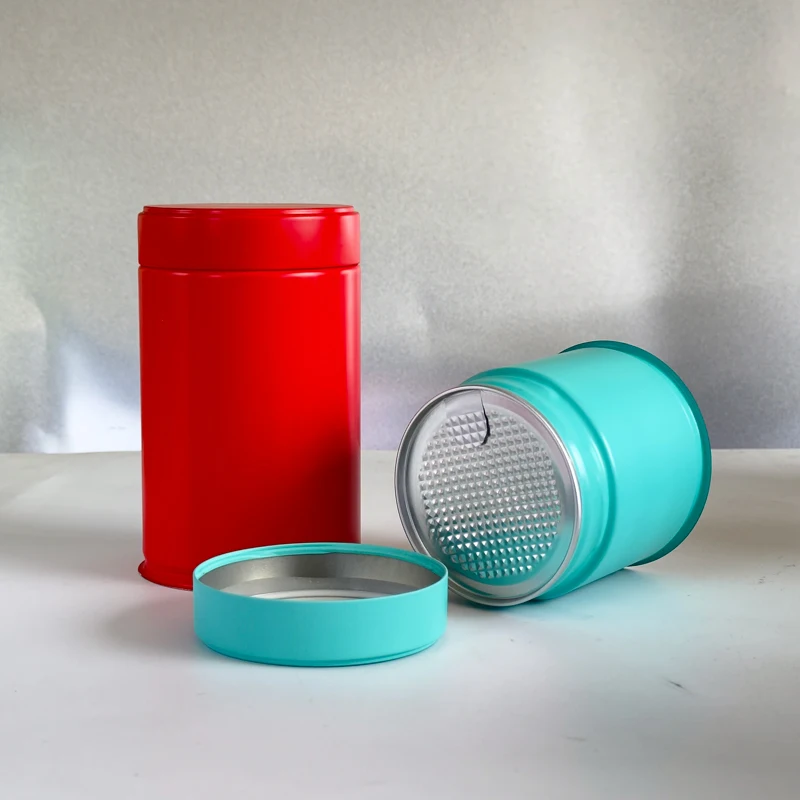 Hot sale aluminium packaging container food grade beautiful eco friendly airtight empty coffee colorful round tea tin can boxes