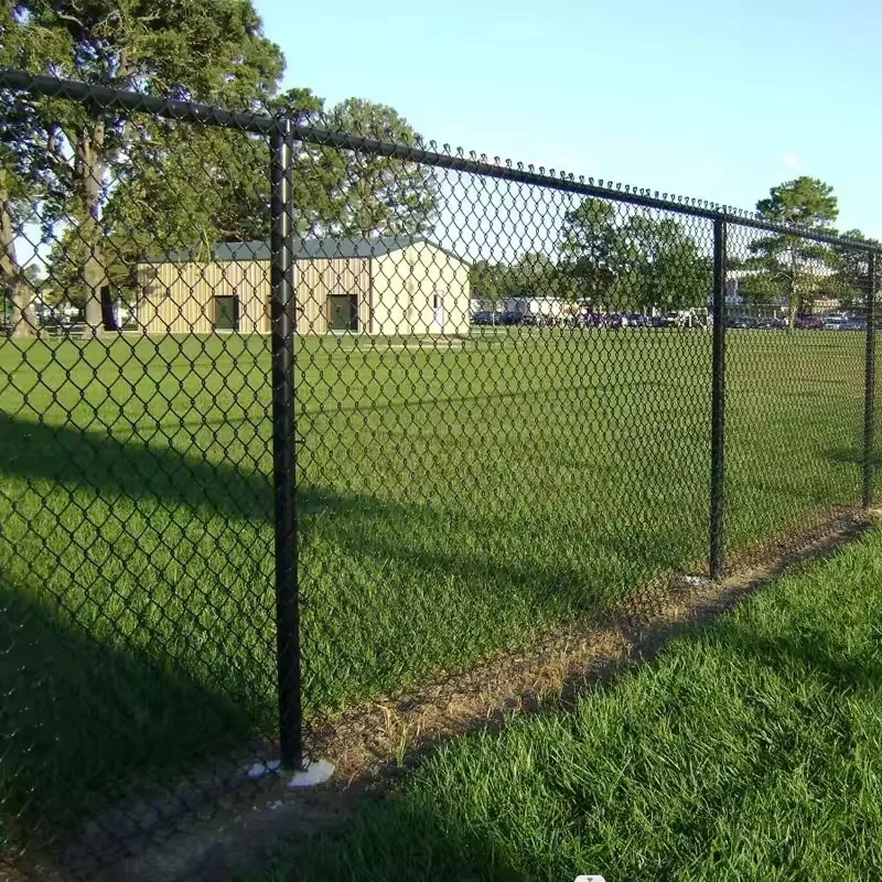 Green and Black Chain Link Fence for Yard and Pool Fencing