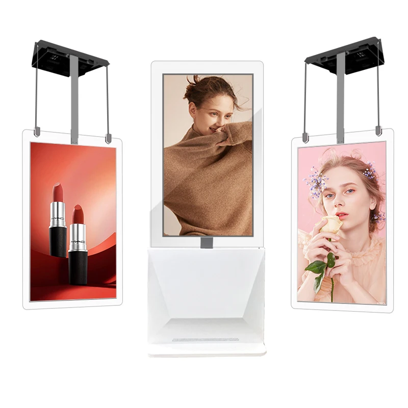 43 49 55 Inch Acrylic Ultra-Thin Retail Store Digital Advertising Player Floor Standing Double Sided Digital Signage Display