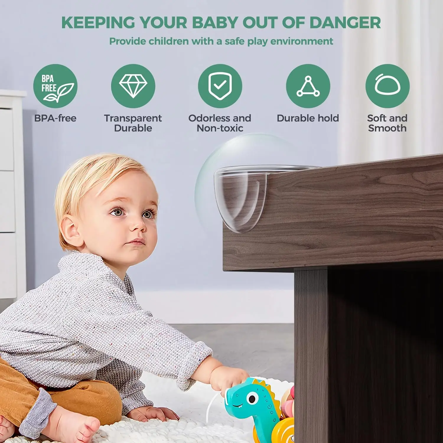 Baby Safety Silicone Protector Table Corner Edge Protection Cover Electric Socket Protection Children Anticollision Guards