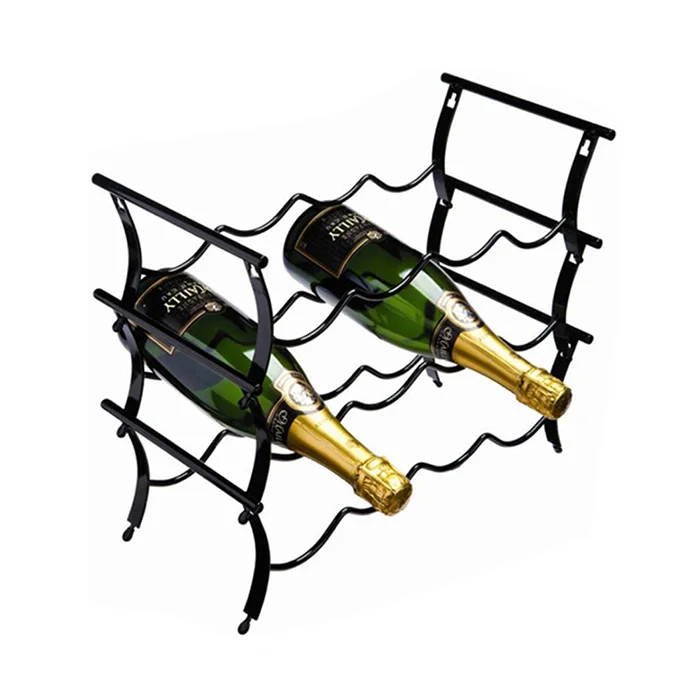 3-Layer Standing Countertop Metal Storage Rack Stackable Iron Wire Wine Bottle Organizer Holder Kitchen Designed Food Packed Box