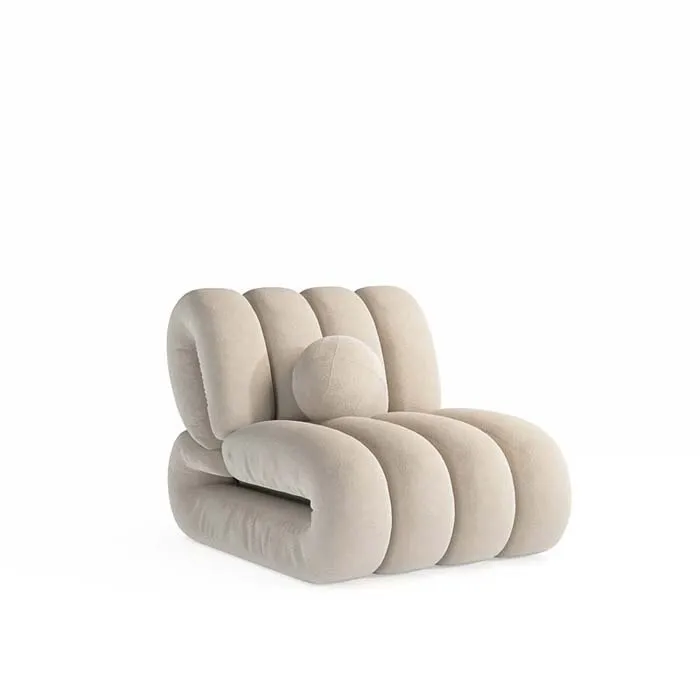 Hot selling single living room home designer bedroom balcony lazy casual sofa chair fabric sofa compression sofa