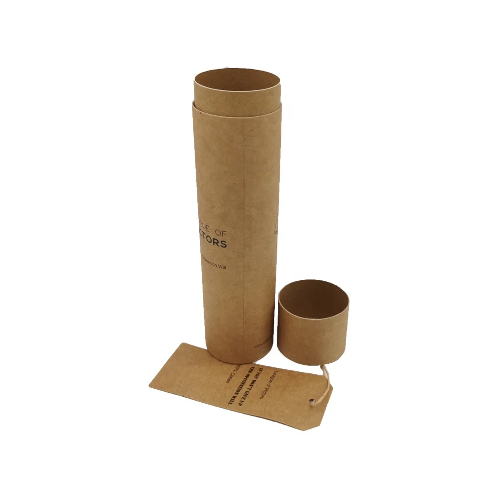 Luxury Round Craft Tube Paper Rigid Cardboard Gift Packing Box for Socks/Shirt Gift