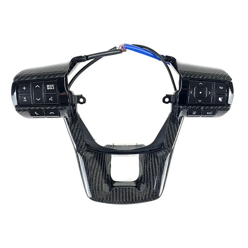 FOR Toyota FJ CRUISER 2015 2016 2017 2018 2019 2020 customized car steering wheel Carbon fiber button cover