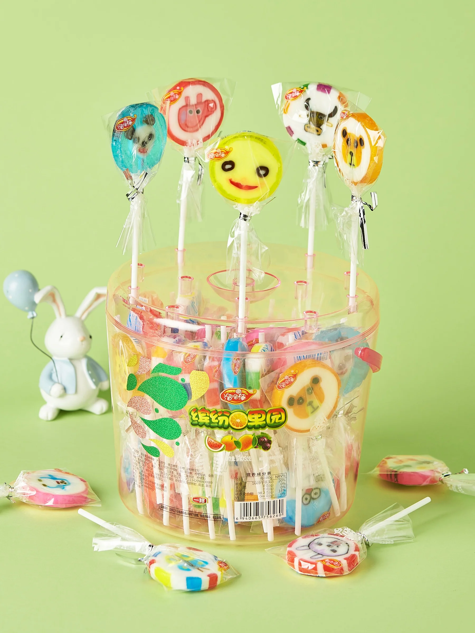 Wholesale bulk fruit lollipop hard lollipop animal candy