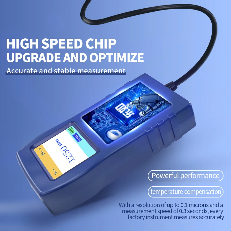 DR260 Factory Battery-Powered Coating Thickness Meter Convex Radius 5mm Paint Gauge Metal Plastic Material Coating Paint Gauge