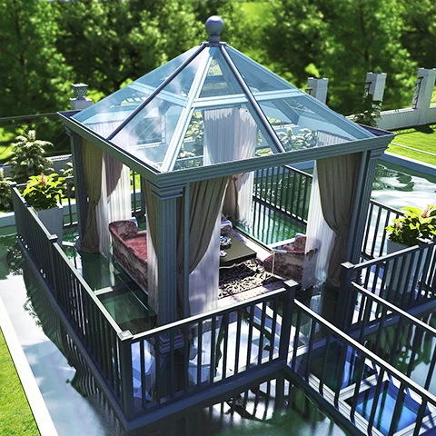 
China sun room outdoor glass room for garden glass house aluminum sunroom 