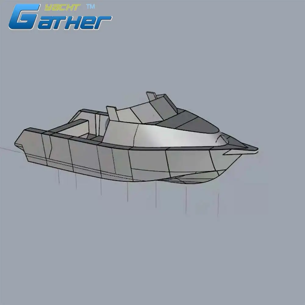 Gather Yacht New 19ft Hot Selling High Quality All Welded Aluminum Boat Fishing Boat With Hardtop Cabin And Windshield For Sale
