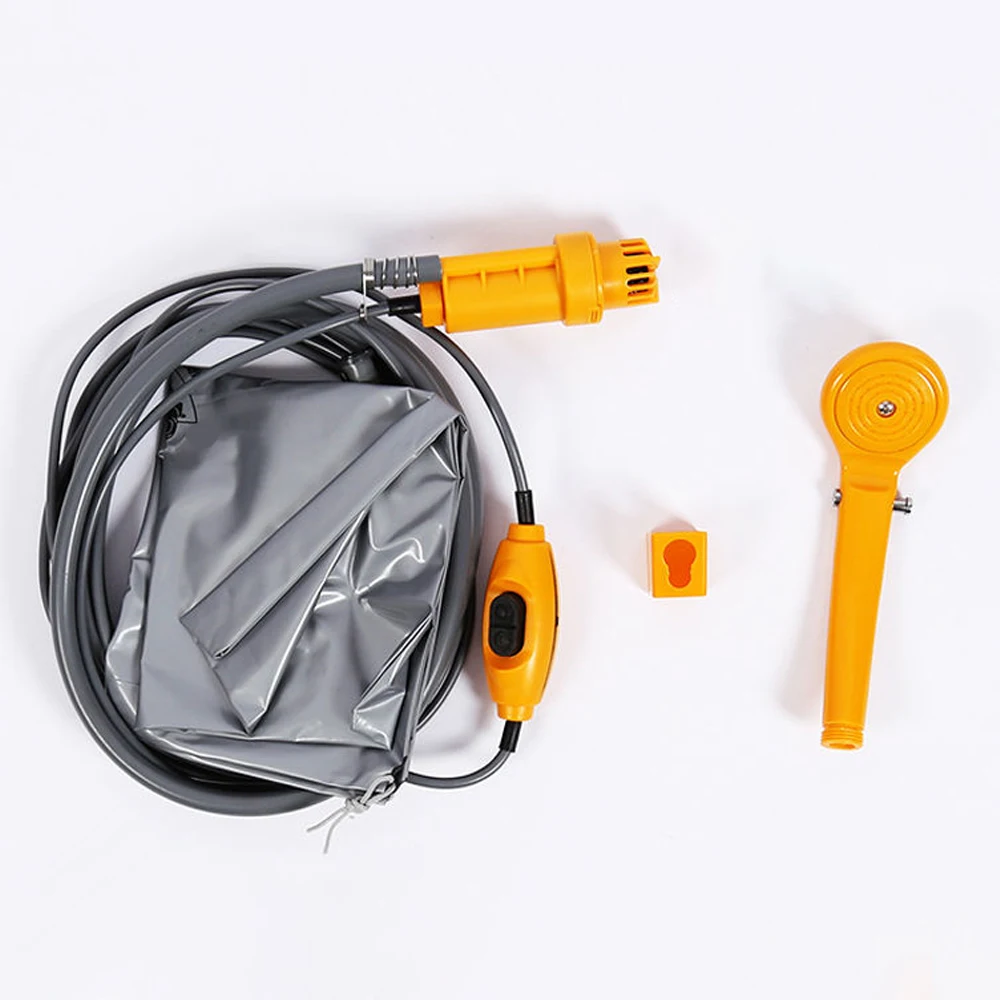 Amazon Hot Sale Usb Rechargeable Hiking Pet Cleaning Outdoor Car Washing Portable Outdoor Shower Pump With Collapsible Bucket