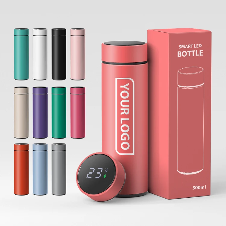 Ailingalaxy termos water bottle with temperature water bottle custom design flask led temperature display smart water bottle