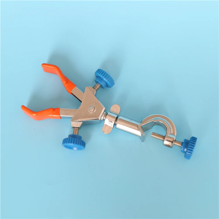 Two-jaw Lab Chemical Burette Clamp Multi-Purpose Small style Flask Clamp for Fix Condensate Tube Hold The Flask
