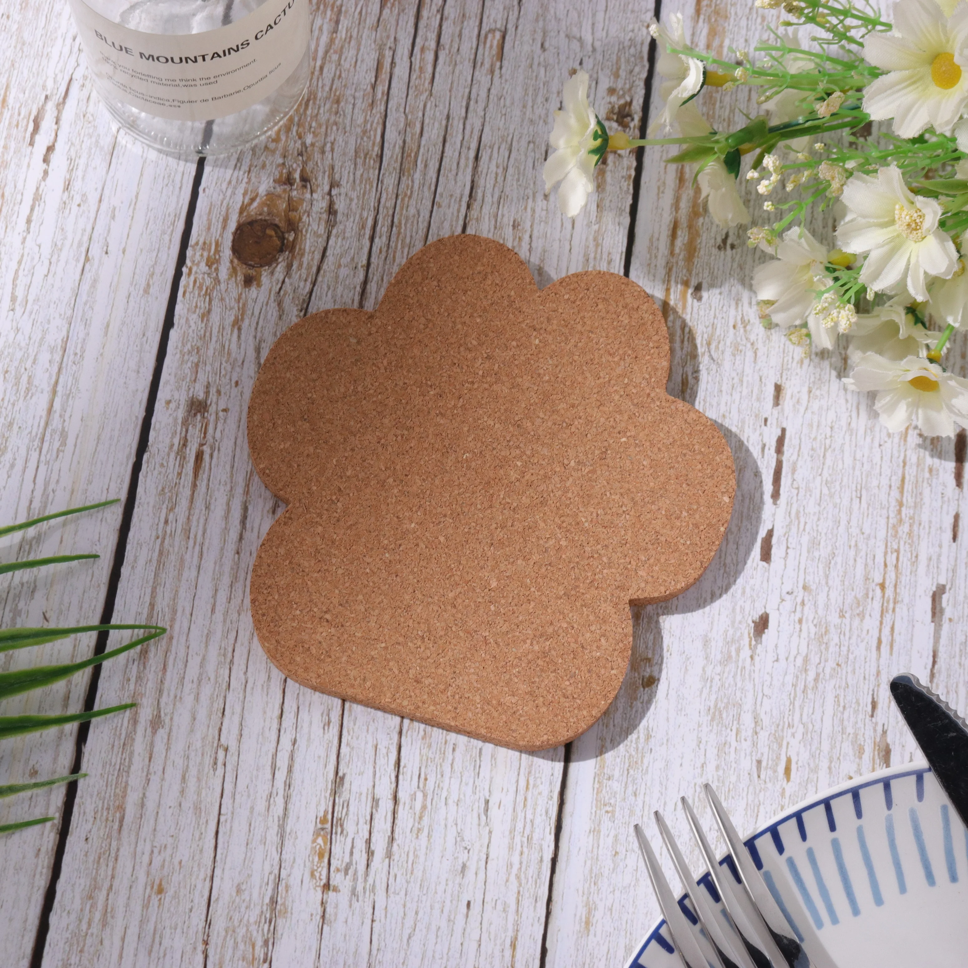 New design tree shape wood cup mat table coaster cork coasters for drinks
