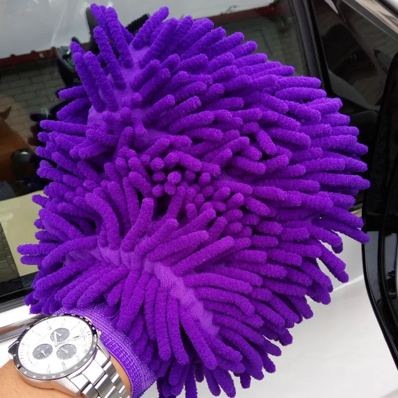 car washing mitt-purple