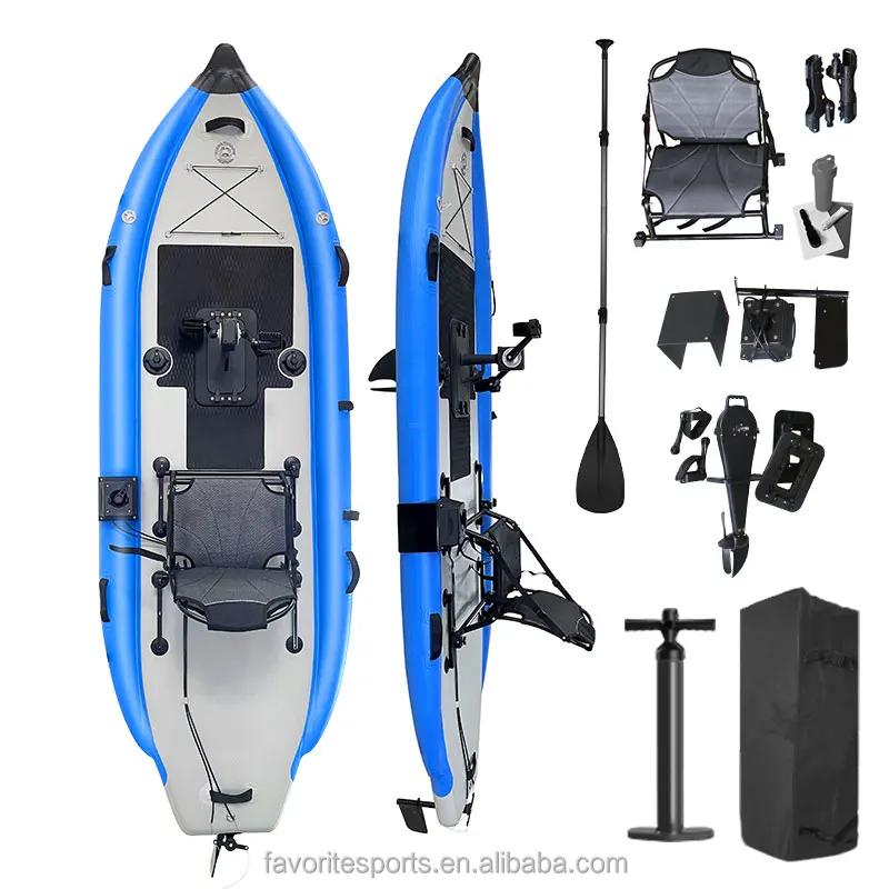 Favorite New arrival Cheap Single Person Sit On Top Fishing Pedal Drive Kayak With Aluminum Kayak Seat