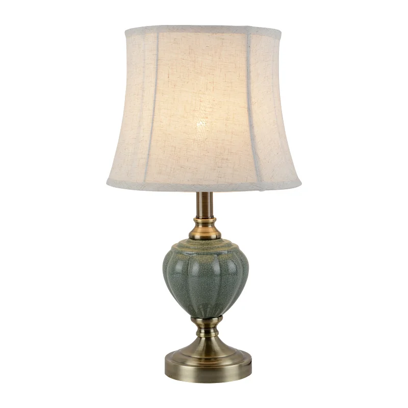 HOOYI Luxury Decorate Warm Light Hardware Table Lamps American Ceramic table lamp