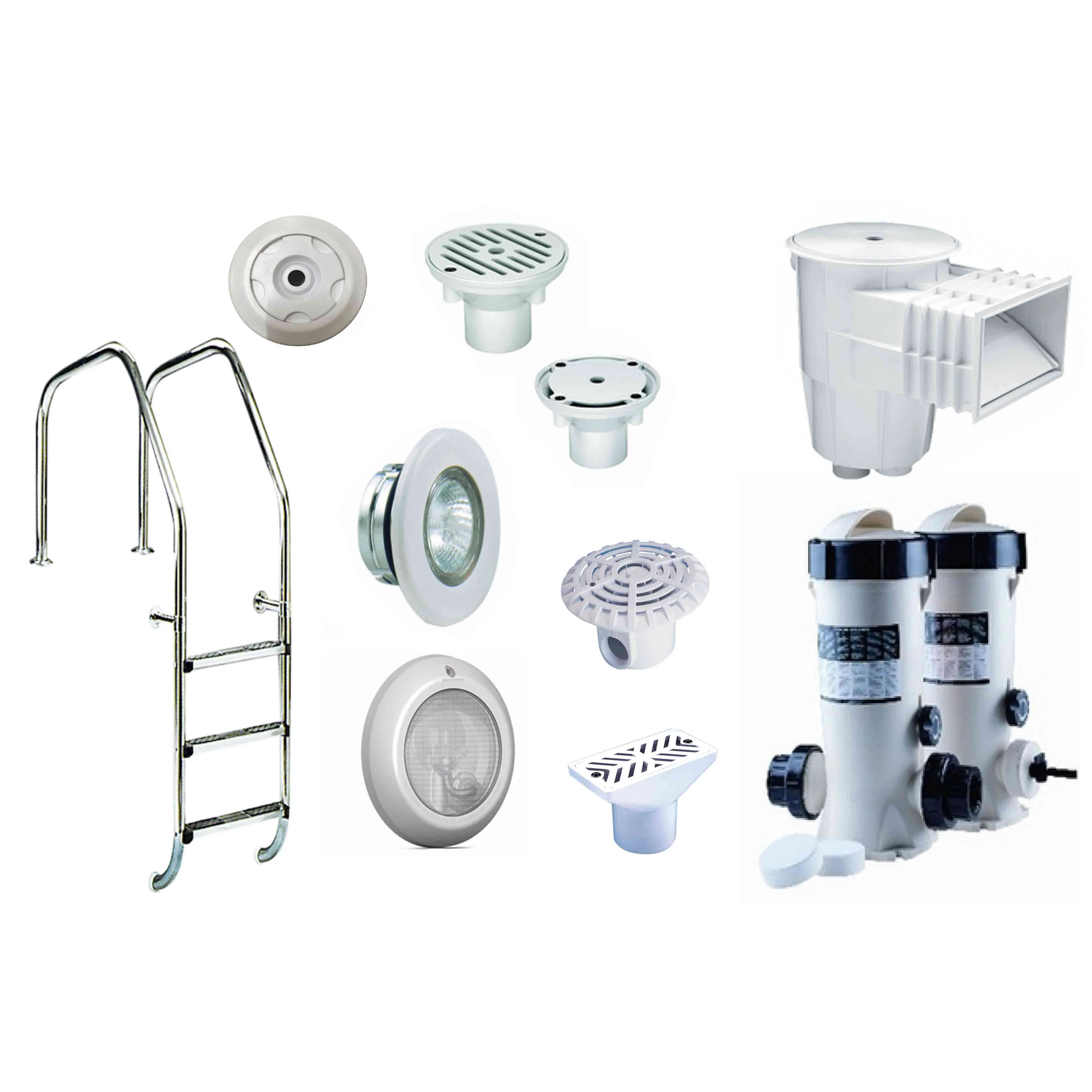 Baobiao Pool Expert Picina Alberca Swimming Accessories Led Inflatable Waterfall Pool Lights Skimmer Cleaner Robot Fittings Set