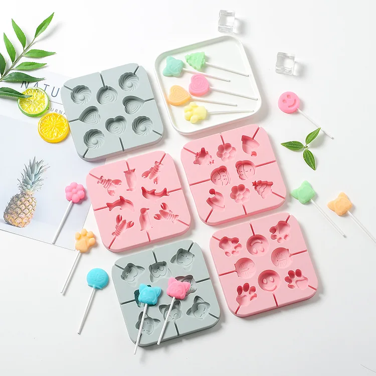 Professional manufacturer food grade DIY custom popular lollipop candy silicone mold