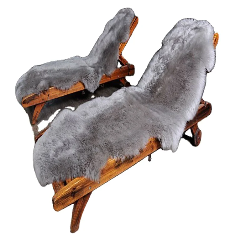 100% Genuine New Zealand Lamb Skin Fur and Colorful Mouton Rug Handmade Adults Rectangle Anti-slip Wool / Silk Hand or Dry-clean