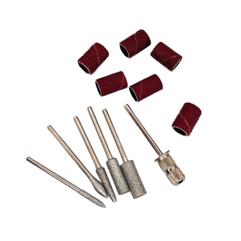 High Quality Polishing Point Alloy Carving Manicure Tool Cuticle Electric Set Art Burr Head Diamond Nail Drill Bits Grinding