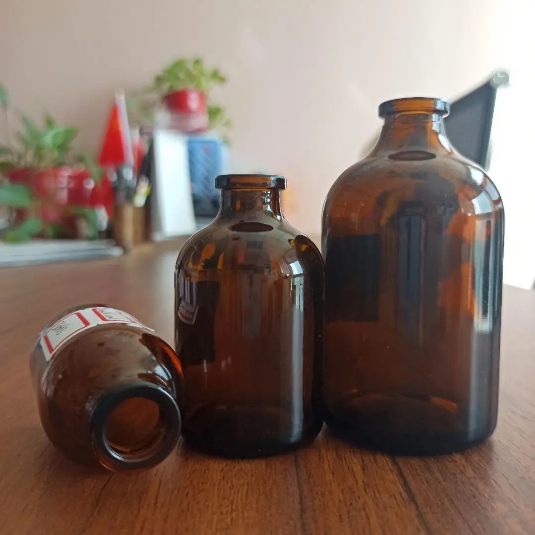 moulded Injection glass  vial for Antibiotics Ring finish ISO/CFDA 20mm USP Type 1 2 3