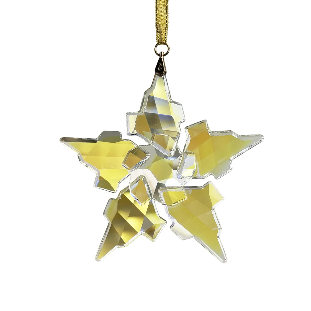 Dazzling crystal snowflake-shaped tree decoration hanging Christmas tree window ornament giveaway gift